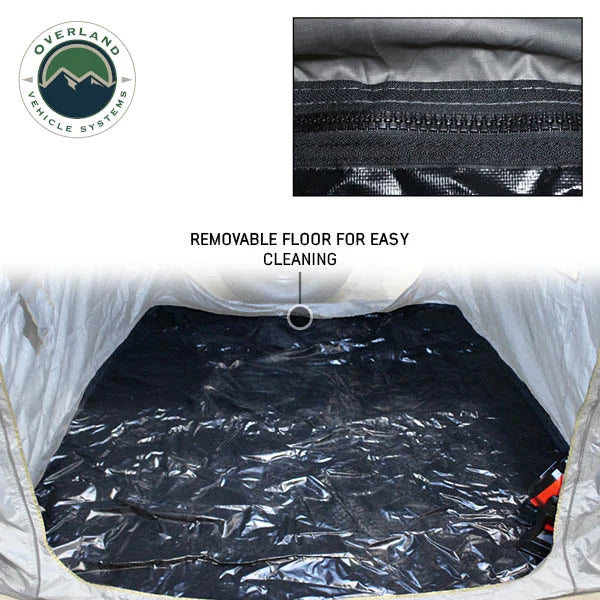 Overland Vehicle Systems HD Nomadic 2.0 Awning Room Enclosure, Grey Body, Green Trim (4 Walls and Floor) 18089920 - Additi...