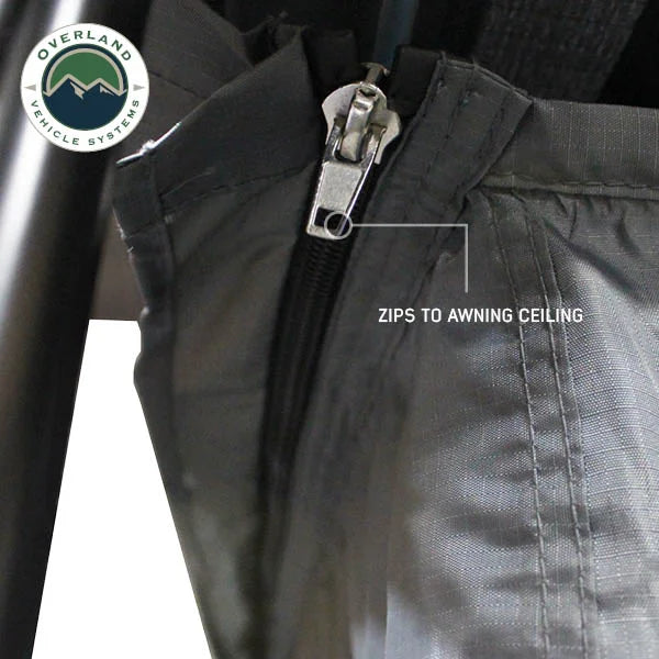 Overland Vehicle Systems HD Nomadic 2.0 Awning Room Enclosure, Grey Body, Green Trim (4 Walls and Floor) 18089920 - Additi...