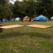 Load image into Gallery viewer, Overland Vehicle Systems Kick It Camp Table Wood Base &amp; Storage Bag 30100030 - Main Product View