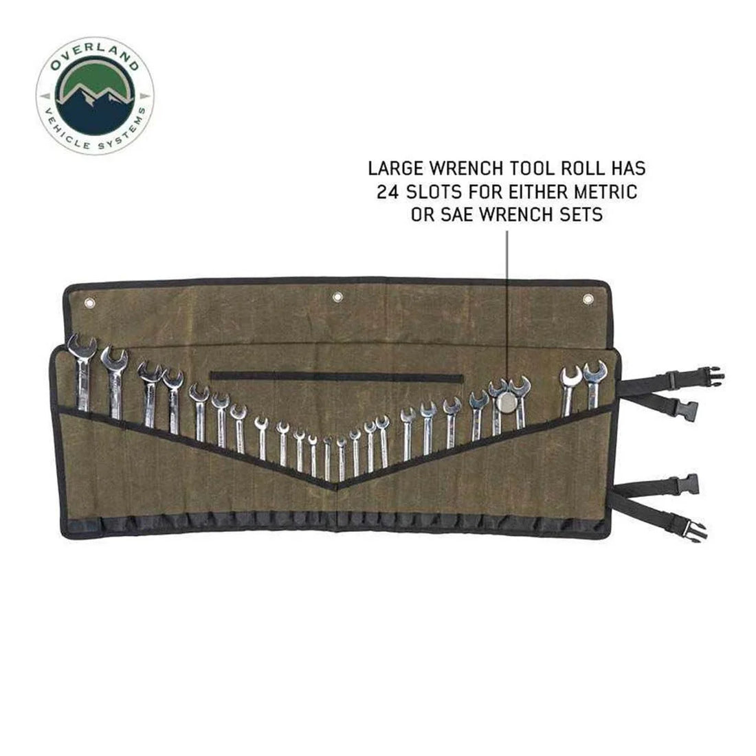 Overland Vehicle Systems Large Wrench Tool Roll (24 Slot) Number 16 Waxed Canvas 21219941 - Additional View 10