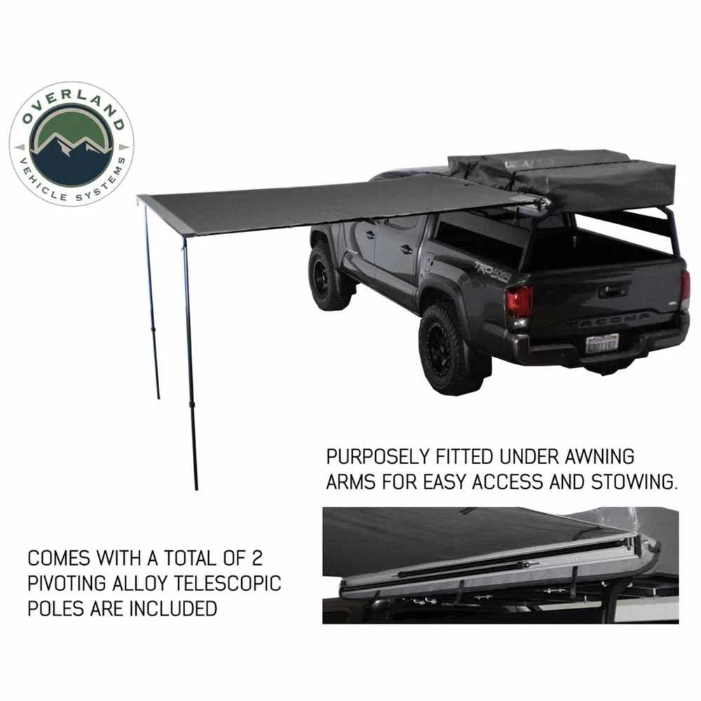 Overland Vehicle Systems Nomadic Awning 2.5 - 8.0 ft. with Black Cover 18059909 - Installation View