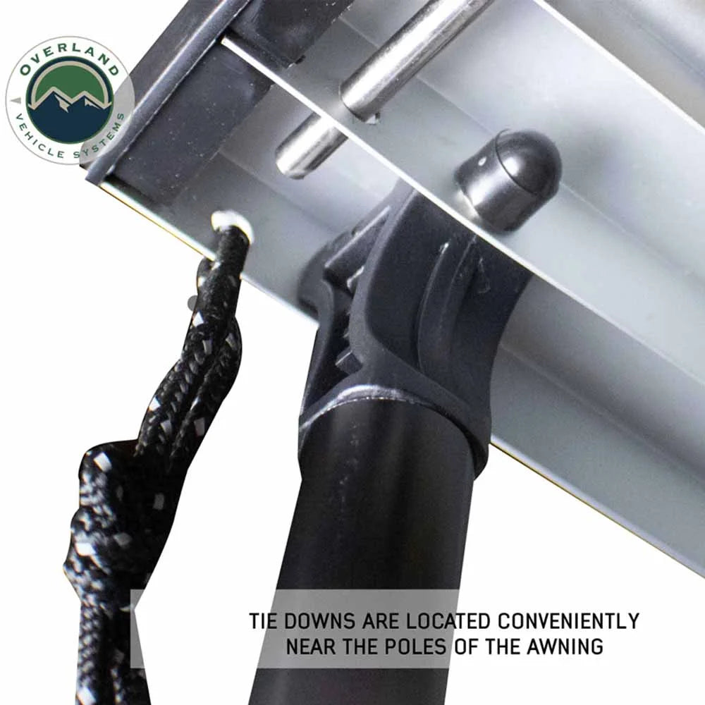 Overland Vehicle Systems Nomadic Awning 4.5 The Perfect 4.5 Awning with Black Cover 18039909 - Back View