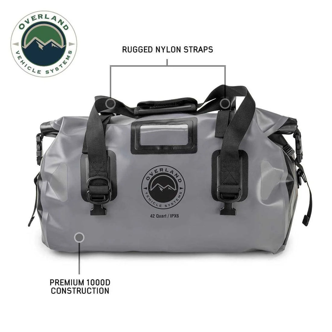 Overland Vehicle Systems Portable Dry Storage Bag - 42 QT 40300001 - Back View