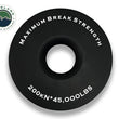 Load image into Gallery viewer, Overland Vehicle Systems Recovery Ring 6.25 Inch 45,000 lb. Black With Storage Bag 19240004 - Back View