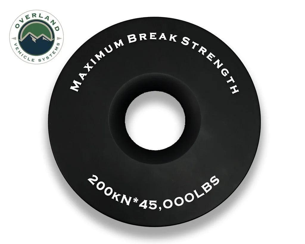 Overland Vehicle Systems Recovery Ring 6.25 Inch 45,000 lb. Black With Storage Bag 19240004 - Back View