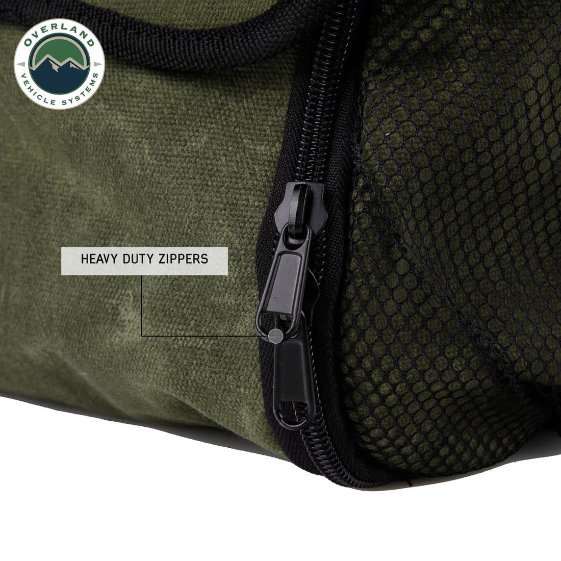 Overland Vehicle Systems Wax Canvas Overnight Bag 21039941 - Back View