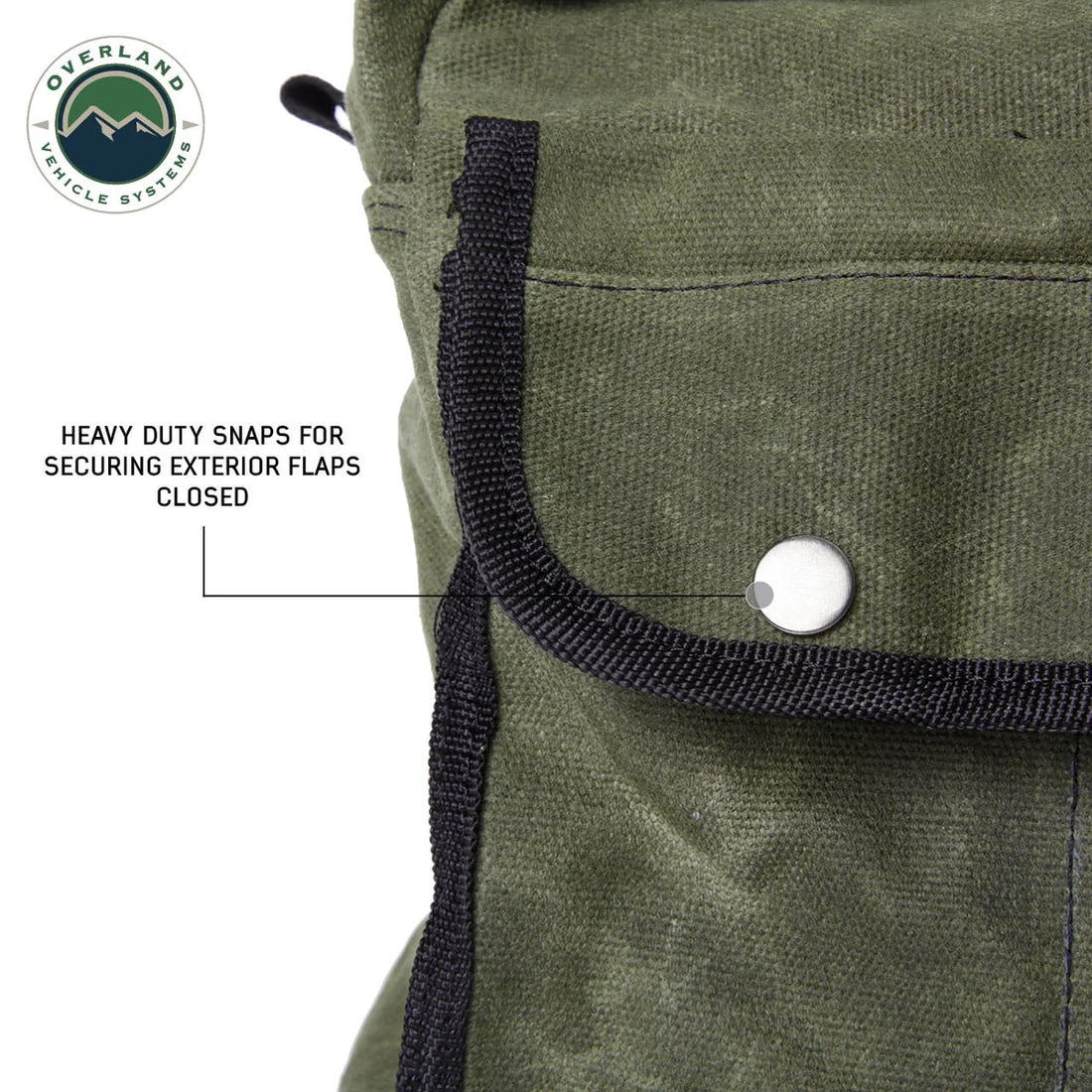 Overland Vehicle Systems Wax Canvas Small Duffle Bag 21169941 - Installation View
