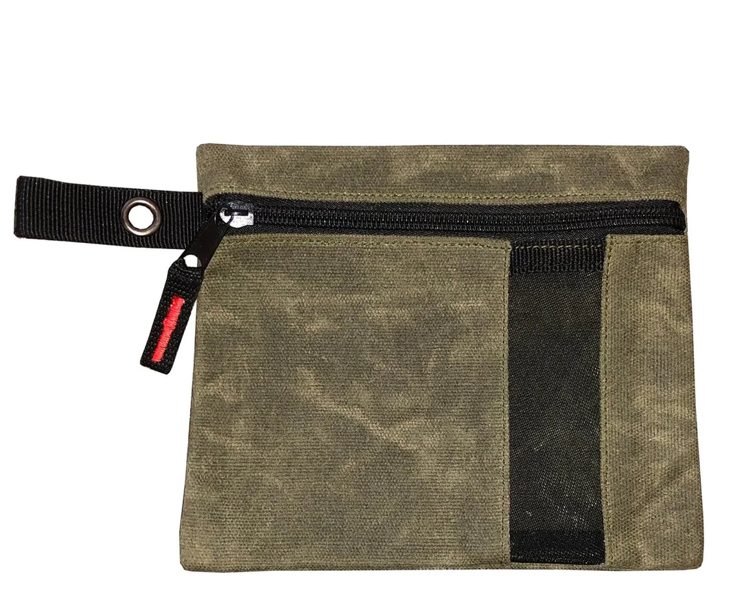 Overland Vehicle Systems Waxed Canvas - Small Size Utility Bags with Pockets 21069941 - Back View