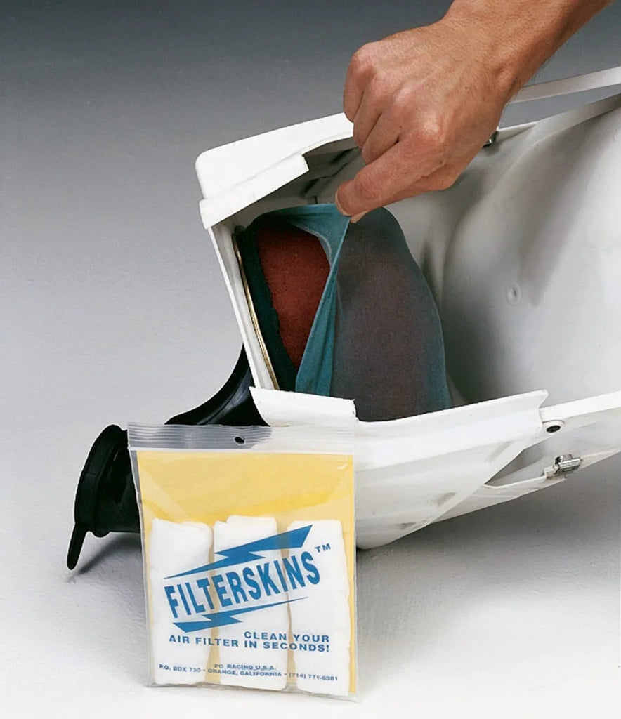 PC Racing Filterskins Air Filter Wrap - 3 Pack - Side View