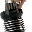 Load image into Gallery viewer, PC Racing Flo® "Spin-On" Oil Filter - Black Anodized - Aprilia/BMW/Buell/H-D/Moto Guzzi/Yamaha PCS4B - Side View