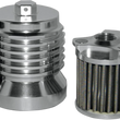 Load image into Gallery viewer, PC Racing Flo® "Spin-on" Oil Filter - Gunmetal Gray - H-D/Honda/Indian/Kawasaki/KTM/Polaris/Suzuki/Triumph PCS1 - Detail View