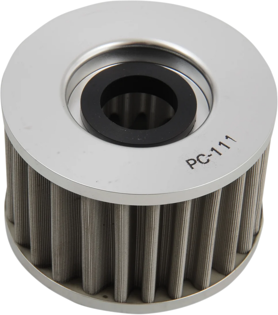 PC Racing Flo® Stainless Steel Oil Filter - Honda PC111 - Main Product View