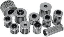 Load image into Gallery viewer, PC Racing Flo® Stainless Steel Oil Filter - Honda PC111 - Side View