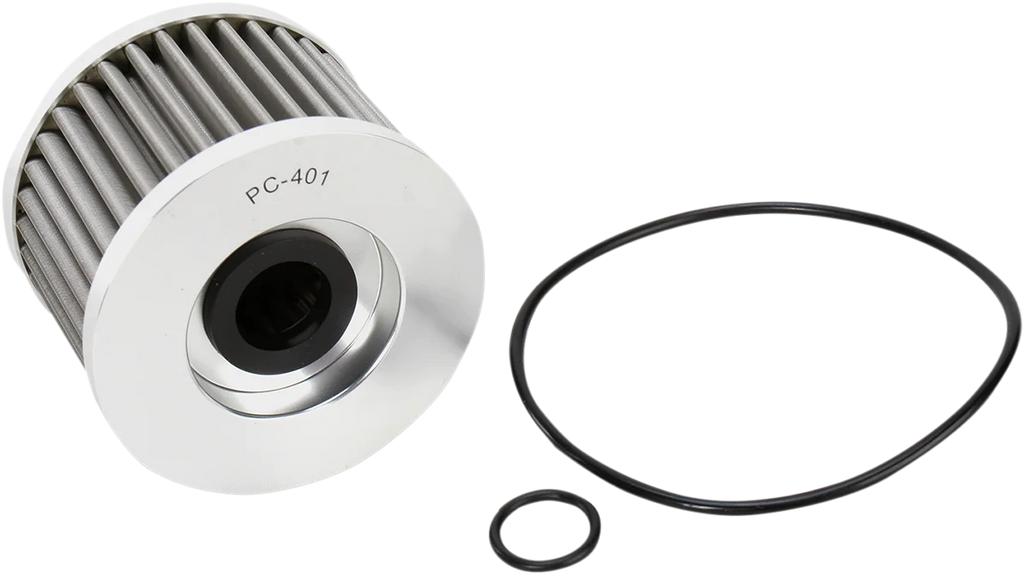 PC Racing Flo® Stainless Steel Oil Filter - Honda PC401 - Main Product View