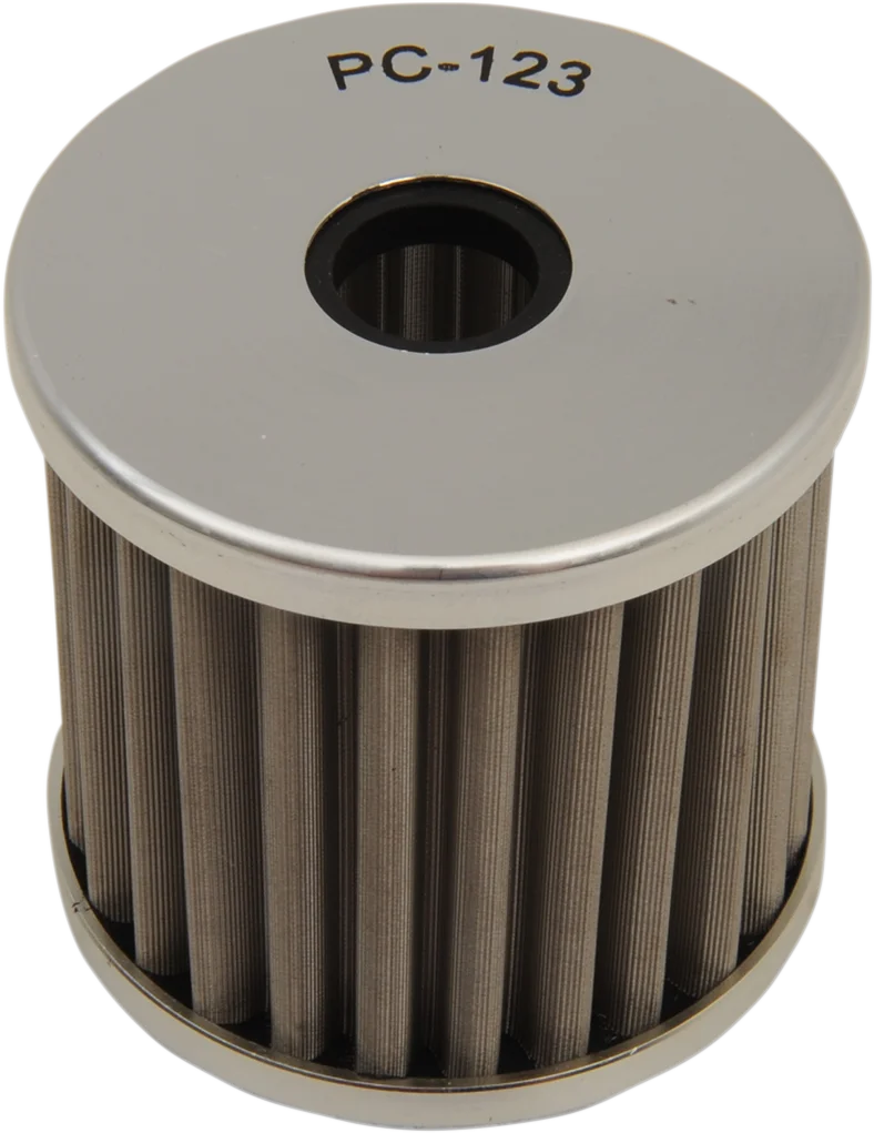 PC Racing Flo® Stainless Steel Oil Filter - Kawasaki PC123 - Main Product View