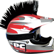 Load image into Gallery viewer, PC Racing Helmet Mohawk - Black PCHMBLACK - Main Product View