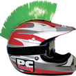 Load image into Gallery viewer, PC Racing Helmet Mohawk - Green PCHMGREEN - Main Product View