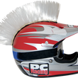 Load image into Gallery viewer, PC Racing Helmet Mohawk - White PCHMWHITE - Main Product View