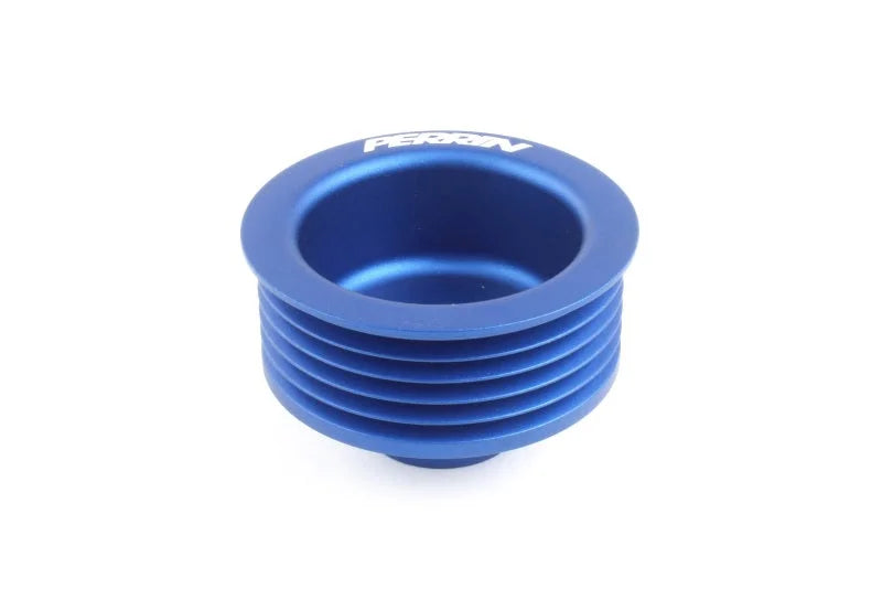 PERRIN 02-05 Subaru WRX / 04-06 STI / 93-11 Impreza Lightweight Alternator Pulley - Blue - Side View