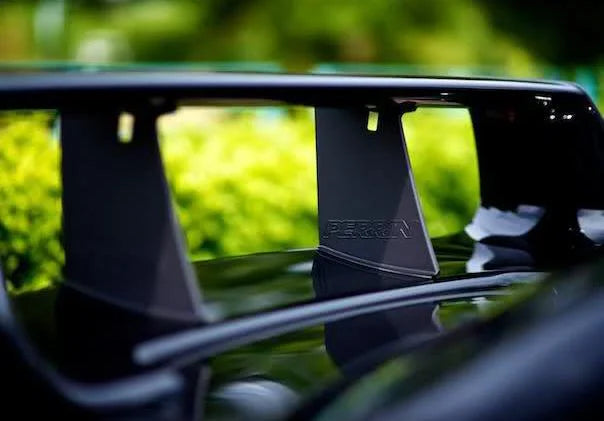 PERRIN 02-07 Subaru STI Wing Stabilizer - Black - Back View
