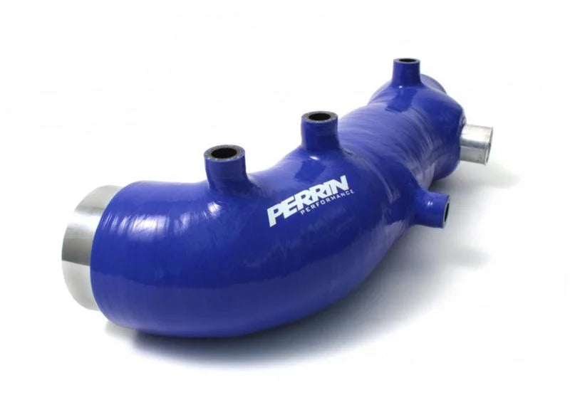 PERRIN 02-07 Subaru WRX / 04-21 STI / 04-08 Forester XT Turbo Inlet Hose - Blue - Side View