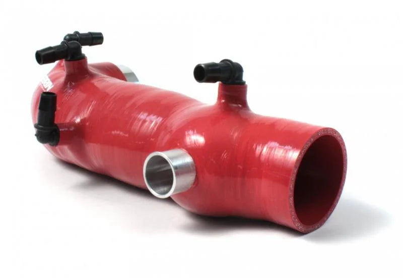PERRIN 02-07 Subaru WRX / 04-21 STI / 04-08 Forester XT Turbo Inlet Hose - Red - Side View