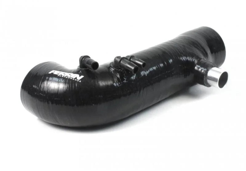 PERRIN 02-07 Subaru WRX / 04-21 STI Turbo Inlet Hose 3in. (For Aftermarket Turbos Only) - Black - Side View
