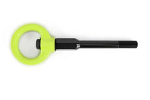 Load image into Gallery viewer, PERRIN 02-07 Subaru WRX/STI Tow Hook Kit (Front) - Neon Yellow - Installation View