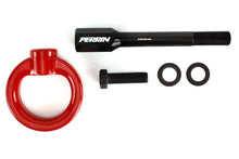 Load image into Gallery viewer, PERRIN 02-07 Subaru WRX/STI Tow Hook Kit (Front) - Red - Side View