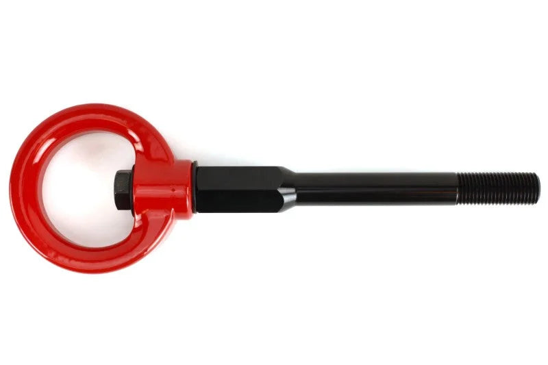 PERRIN 02-07 Subaru WRX/STI Tow Hook Kit (Front) - Red - Installation View