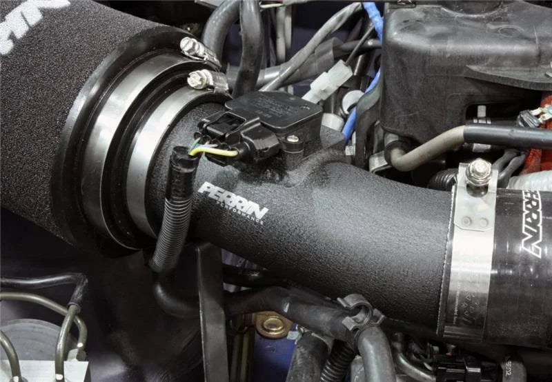 PERRIN 02-07 Subaru WRX/STi / 04-08 Forester XT Short Ram Intake - Black - Side View