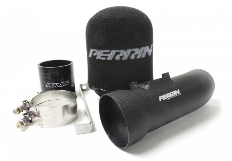 PERRIN 02-07 Subaru WRX/STi / 04-08 Forester XT Short Ram Intake - Black - Back View