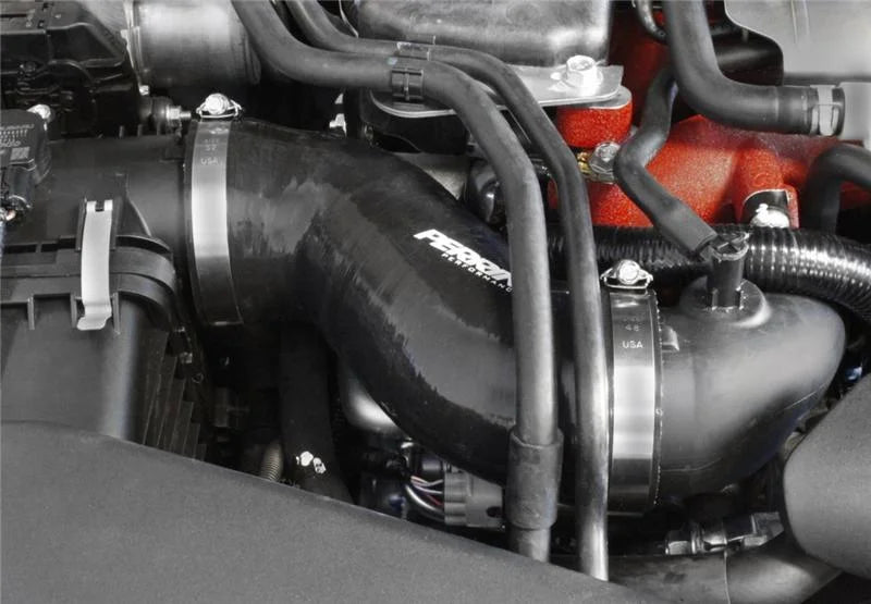 PERRIN 02-07 Subaru WRX/STi AFTA-MAF Intake Tube Air-Box to Inlet Hose - Black - Side View