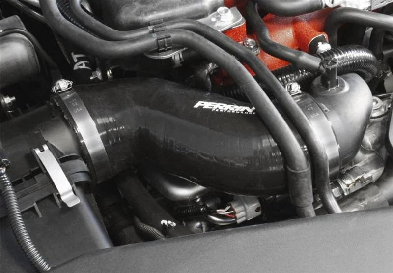 PERRIN 02-07 Subaru WRX/STi AFTA-MAF Intake Tube Air-Box to Inlet Hose - Black - Installation View