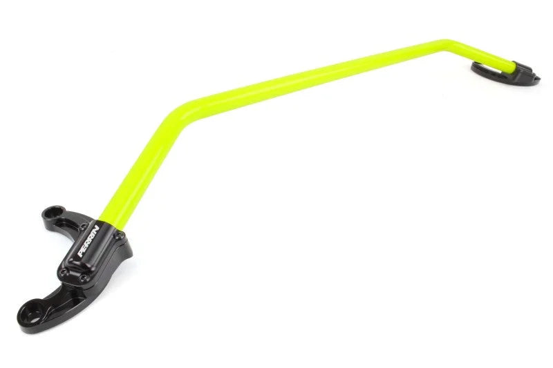 PERRIN 02-07 Subaru WRX/STi/Impreza / 04-08 Forester Front Strut Brace - Neon Yellow - Back View