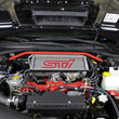 Load image into Gallery viewer, PERRIN 02-07 Subaru WRX/STi/Impreza / 04-08 Forester Front Strut Brace - Red - Installation View