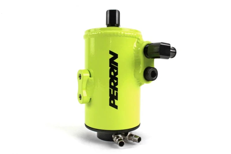 PERRIN 02-14 Subaru WRX / 04-21 STI / 05-09 LGT & OBXT (w/FMIC Only) Air Oil Separator - Neon Yel. - Main Product View