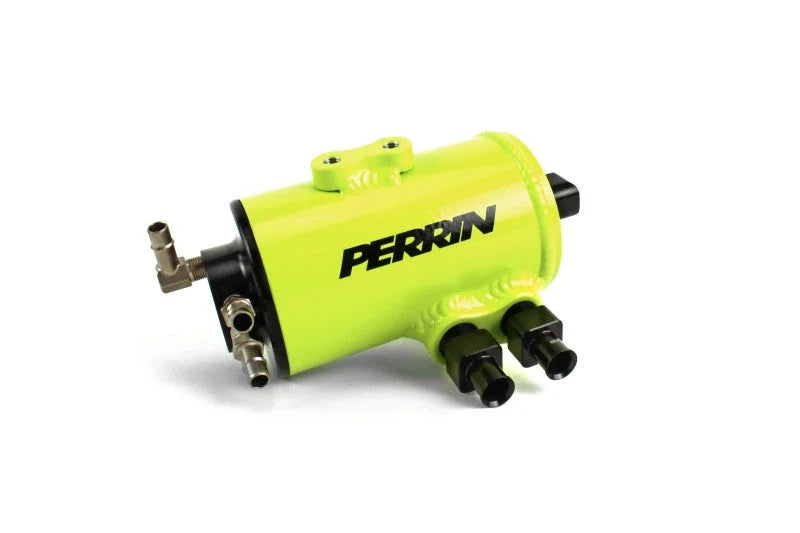 PERRIN 02-14 Subaru WRX / 04-21 STI / 05-09 LGT & OBXT (w/FMIC Only) Air Oil Separator - Neon Yel. - Additional View 5