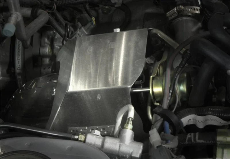 PERRIN 02-14 Subaru WRX / 04-21 STI / 05-09 Legacy GT / 04-13 Forester XT Turbo Heatshield - SS - Side View