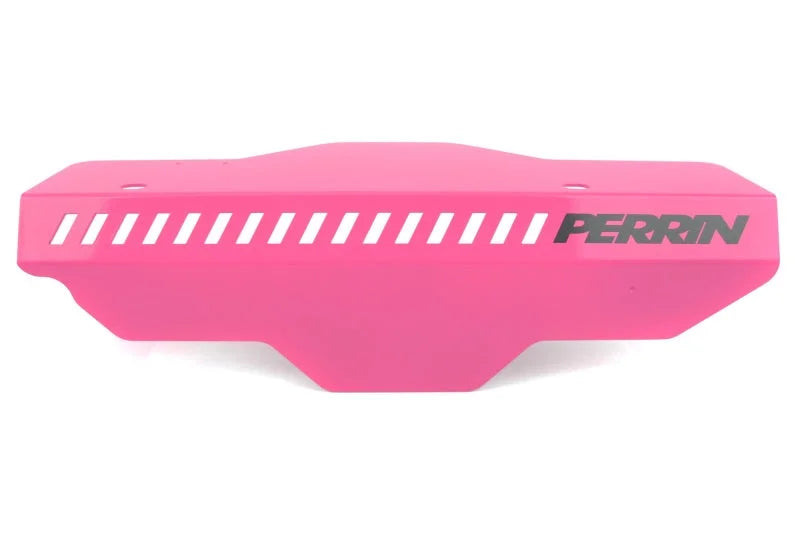 PERRIN 02-14 Subaru WRX / 04-21 STI / 08-11 Impreza Pulley Cover - Hyper Pink - Detail View