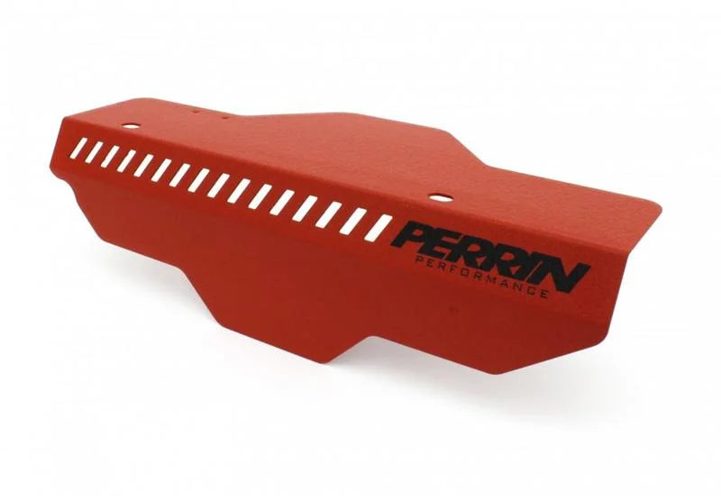PERRIN 02-14 Subaru WRX / 04-21 STI / 08-11 Impreza Pulley Cover - Red - Installation View