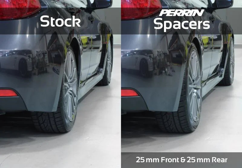 PERRIN 02-14 Subaru WRX / 2004 STI / 13-25 BRZ & Toyota GR86 25mm Wheel Spacers 5x100 56mm CB - Pair - Additional View 6