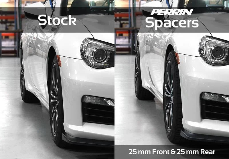 PERRIN 02-14 Subaru WRX / 2004 STI / 13-25 BRZ & Toyota GR86 25mm Wheel Spacers 5x100 56mm CB - Pair - Additional View 9