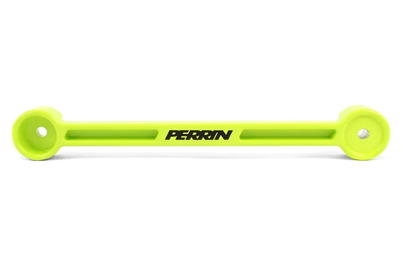 PERRIN 02-25 Subaru Impreza/WRX/STI & 13-25 Crosstrek/BRZ/FR-S/GR86/GR86 Battery Tie Down - Neon Yel - Side View