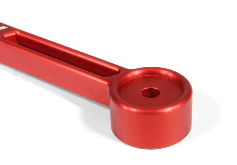PERRIN 02-25 Subaru Impreza/WRX/STI & 13-25 Crosstrek/BRZ/FR-S/GR86/GR86 Battery Tie Down - Red - Side View