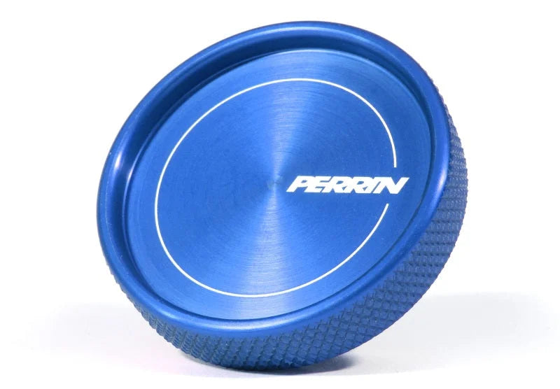 PERRIN 02-25 Subaru Impreza/WRX/STI & 13-25 Crosstrek/BRZ/FR-S/GR86/GR86 Oil Fill Cap - Blue - Back View