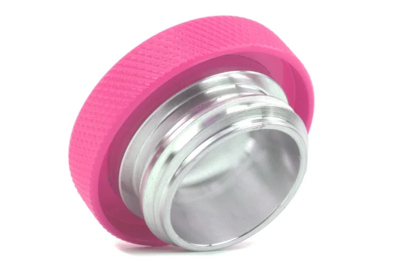 PERRIN 02-25 Subaru Impreza/WRX/STI & 13-25 Crosstrek/BRZ/FR-S/GR86/GR86 Oil Fill Cap - Hyper Pink - Installation View