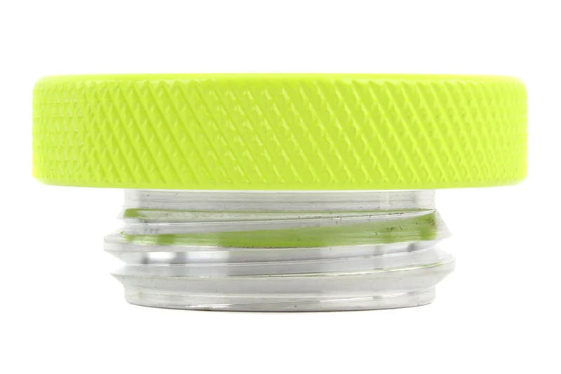 PERRIN 02-25 Subaru Impreza/WRX/STI & 13-25 Crosstrek/BRZ/FR-S/GR86/GR86 Oil Fill Cap - Neon Yellow - Back View