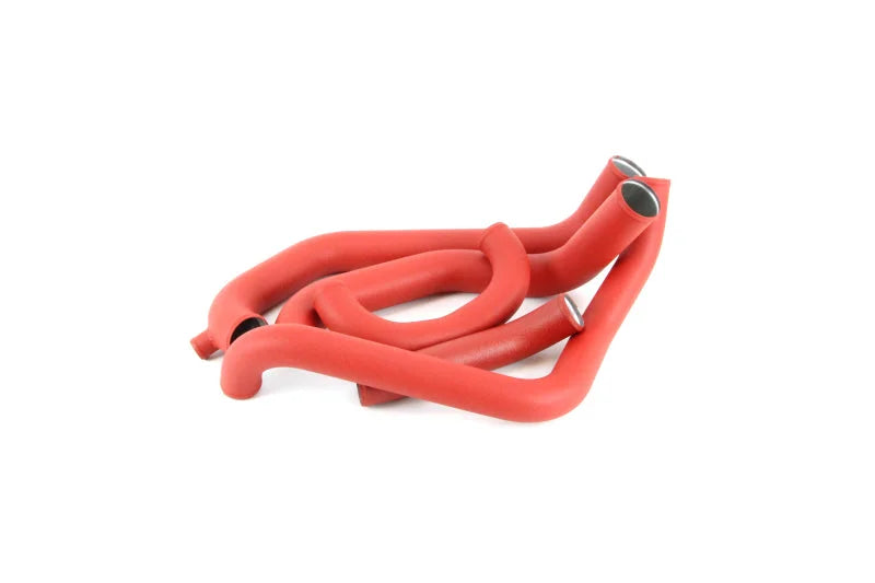 PERRIN 08-14 Subaru STI Front Mount Intercooler Boost Tube Kit - Red - Side View