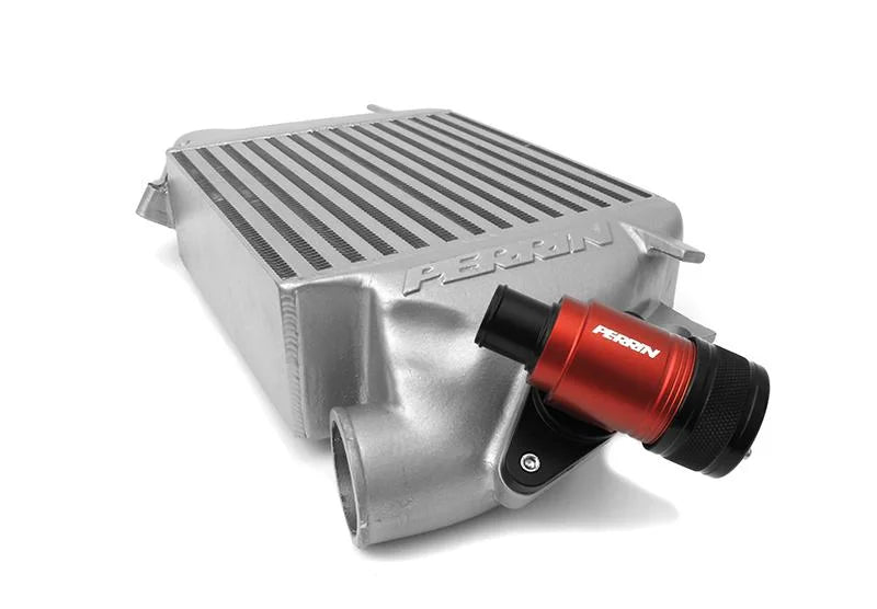PERRIN 08-14 Subaru WRX / 05-09 LGT & OBXT / 09-13 Forester XT Bypass/Blow Off Valve - Red - Side View